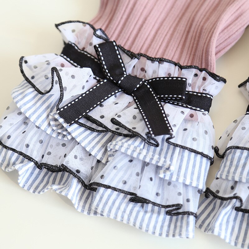 Vestidos con lazos para niña, faldas con tutú para perros, chaleco rosa y negro, ropa Bichon, disfraz de Chihuahua de talla xs-xl para gatos pequeños, vestido para mascotas