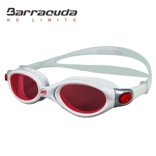 Barracuda børn børn svømmebriller a buede linser strømline anti-dug uv-beskyttelse til teenagere 7-15 -årig  #33020: Rød