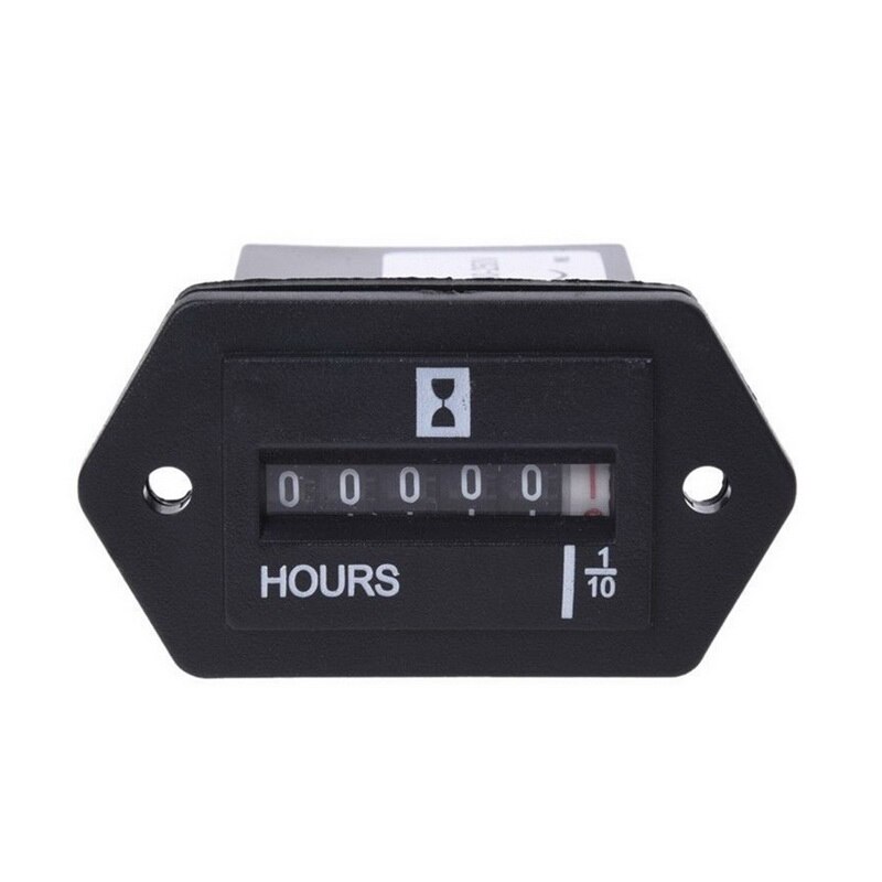 DC10-80V/AC100-250V Hour Meter For Lawn Mower Electric Generator ExcavatorBulldozer Industrial Timer-1