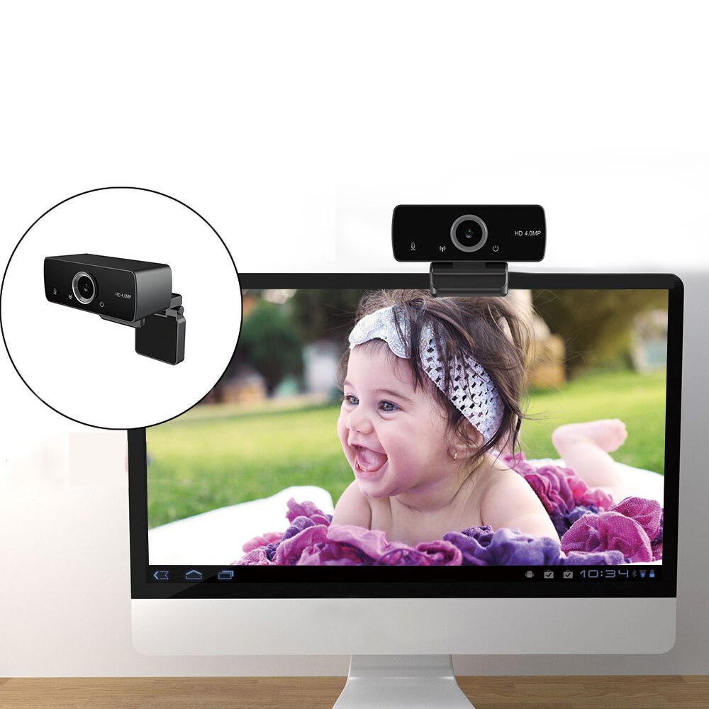 Big Webcam 1080P Full HD Webcam with Privacy Cover and Tripod USB Plug Suitable for PC Computer Mac Laptop Desktop