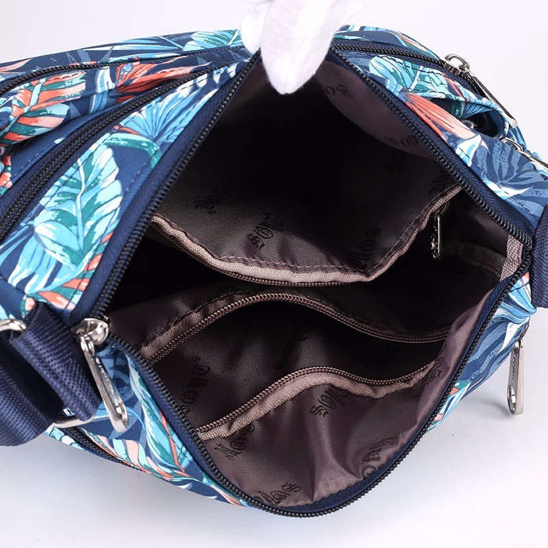 Imperméable à l'eau en Nylon femmes sacs de messager sac à main fourre-tout fleur bandoulière Bolsas embrayage voyage épaule Feminina Bolsos Mujer