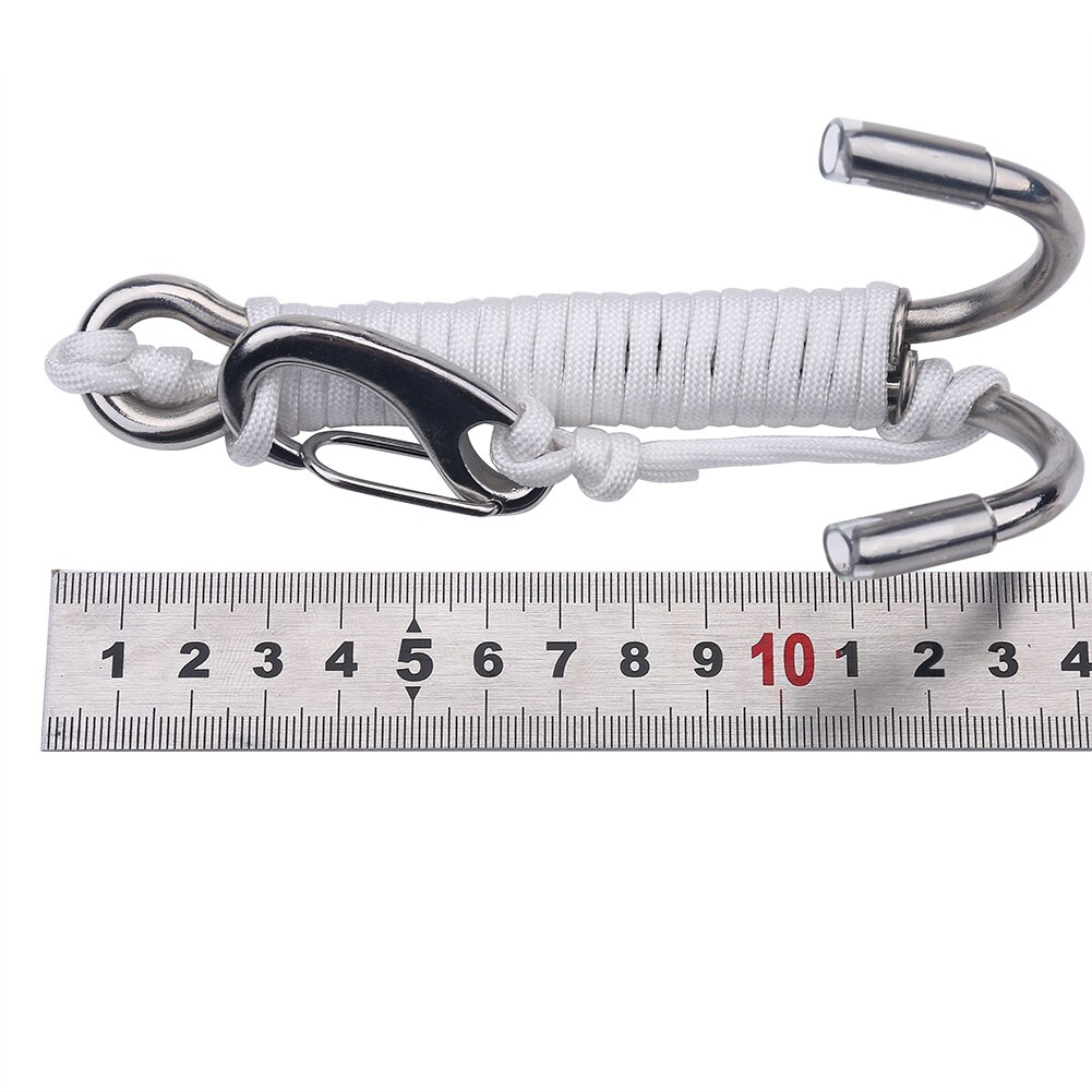 Scuba Diving Double Dual Stainless Steel Reef Drift Hook with Line and clips Hook for Current Dive Underwater