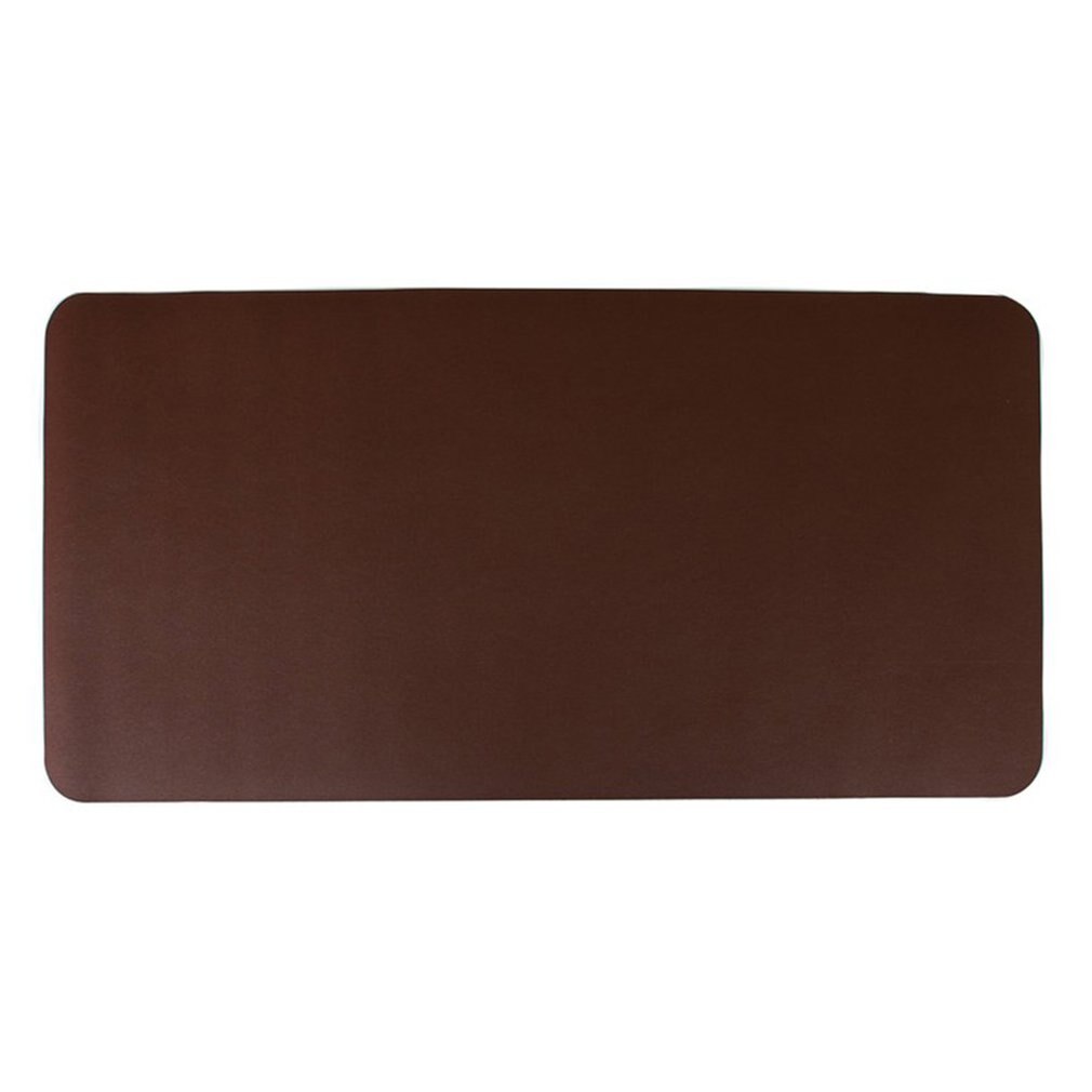 Tapis de souris bureau ordinaire tapis de souris antidérapant jeu tapis de souris ordinateur tapis de bureau livre de bureau en cuir Pu tapis de Table petit: Brown