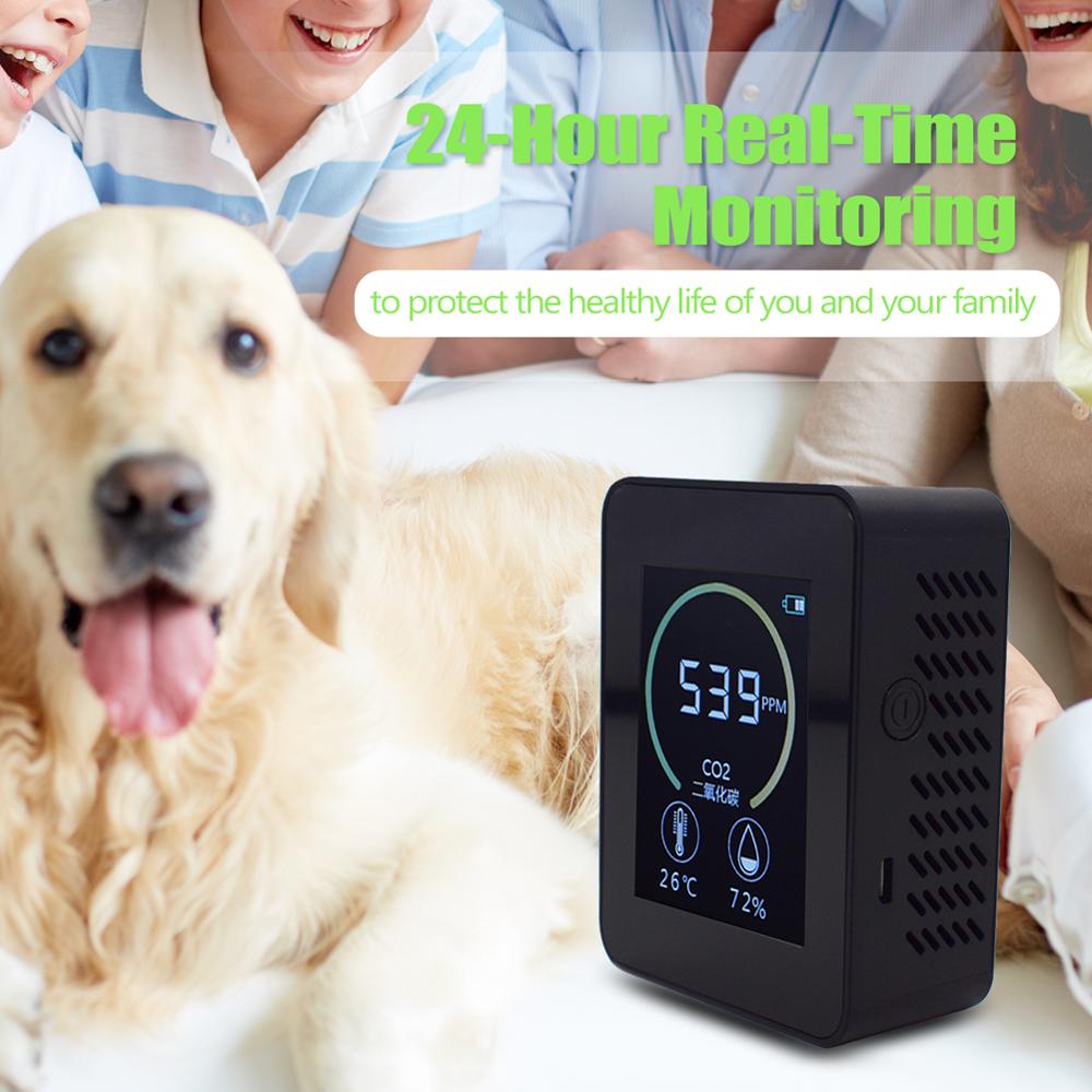 Indoor Air Monitor Lcd Digital co2 Air Meters Real Time TFT Intelligent Air Sensor Tester co2 Detector
