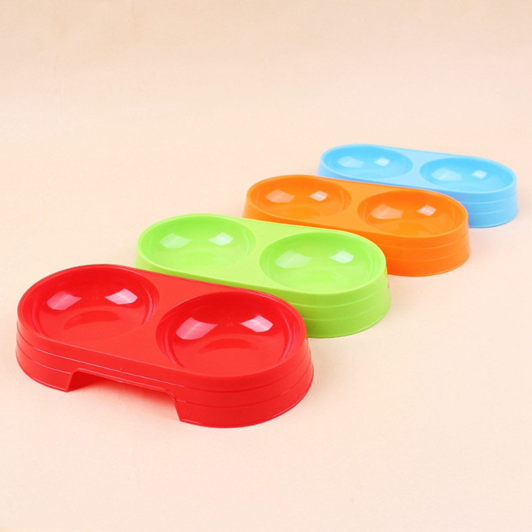 Cuenco de plástico para mascotas de Color caramelo, suministros de Alimentación de Mascotas, alimentador de agua para perros y gatos, Color aleatorio, 1 ud.