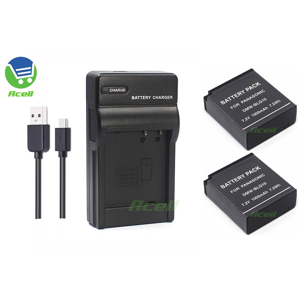 DMW-BLG10 Battery + LCD USB Dual Charger for Panasonic DC-G100 DC-ZS200 DMC-LX100 DMC-ZS60 Camera Replace DMW-BLE9 DMW-BLG10E