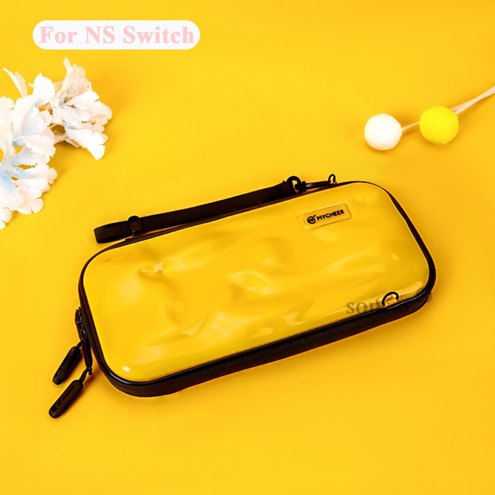 Hard Opslag Lanyard Tas Voor Nintendo Switch Pouch Draagbare Bump Bescherming Case Voor Ns Schakelaar Zak Console Cover: Yellow NormalSwitch