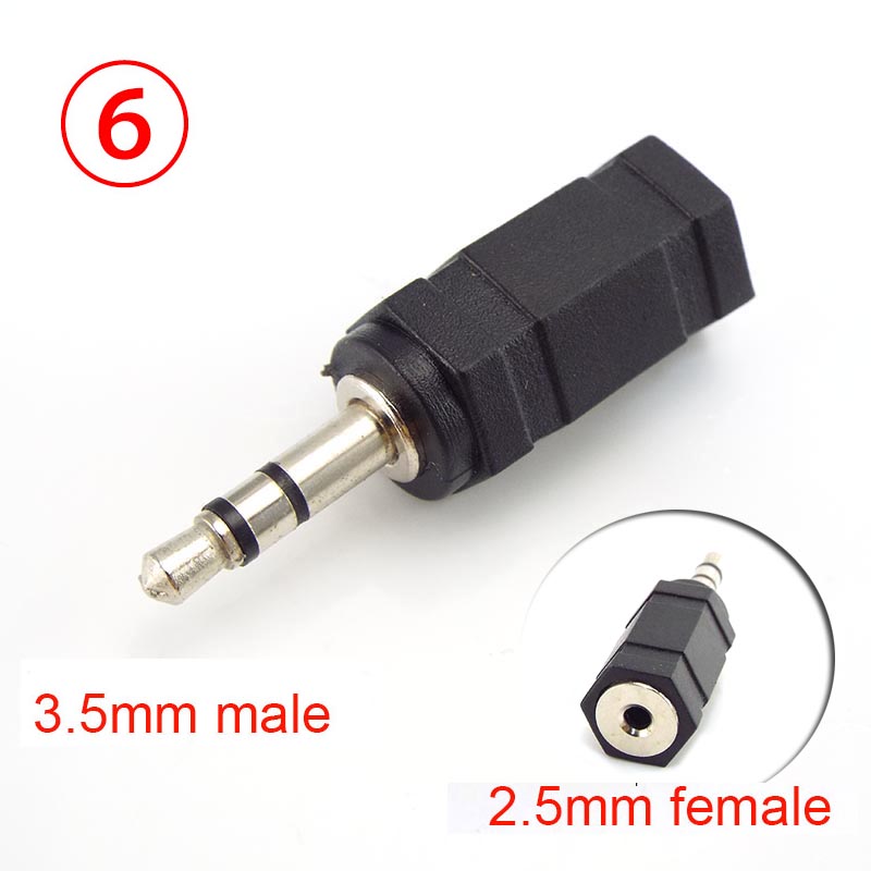 DC Power Adapter 5.5*2.1mm 2.5mm 3.5mm 1.35mm Female to Male Adaptor Connectors PC tablet CCTV Power Jack Plug: Brown