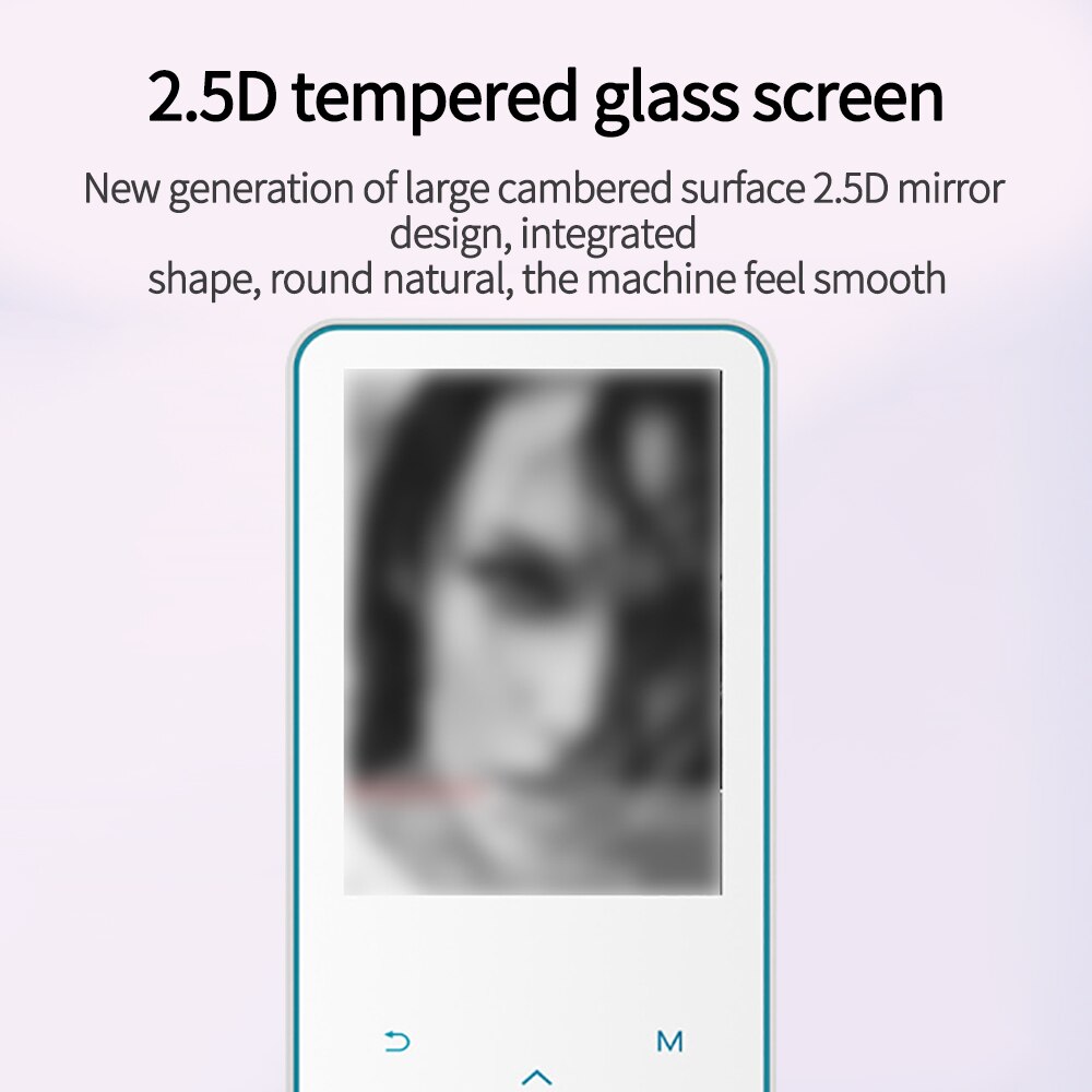 Odtwarzacz MP3 z głośnikiem Bluetooth klawisz dotykowy 8GB HiFi metalowy mini przenośny Walkman bezstratny głośnik radio FM dyktafon