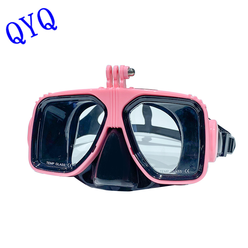 Professionele Duikbril Camera Duiken Maskers Zwembril Snorkel Duikuitrusting Camera Houder Fsports Camera &#39;S: PLNK AND BLACK