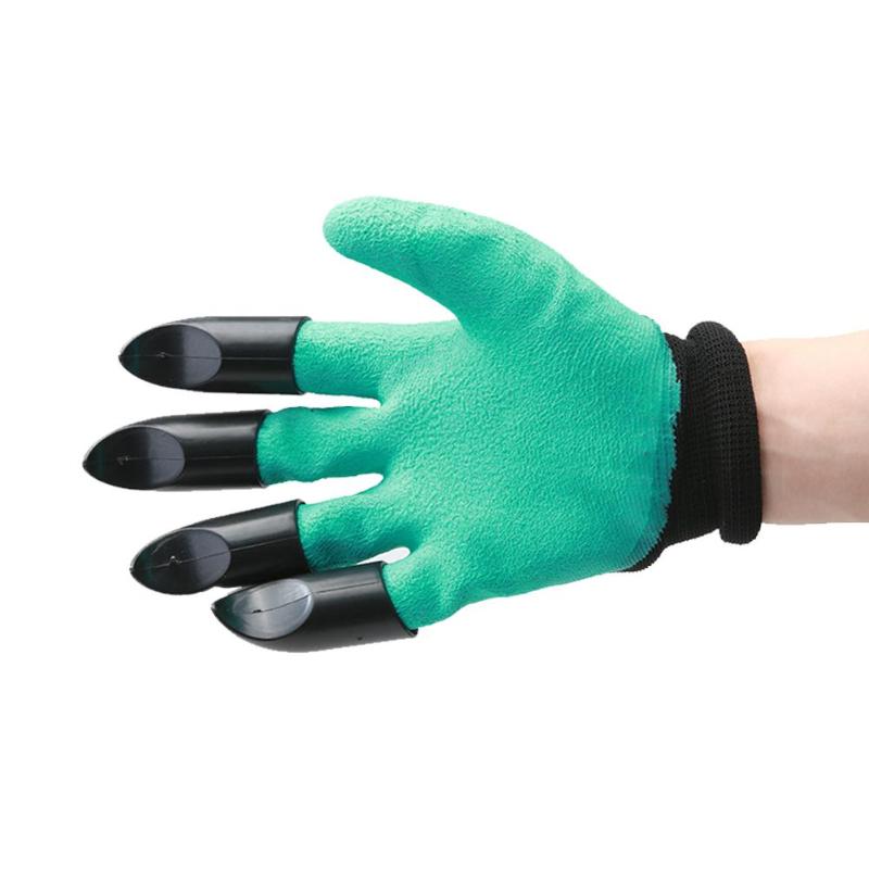 Luvas de plástico abs garras, 4 unidades, suprimentos jardim, planta, escavar, ferramenta de proteção