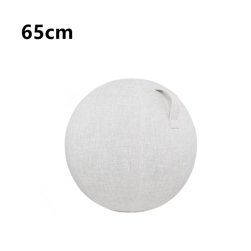 Capa de bola de yoga pilates sentado bola protetor à prova de poeira slipcover yoga bola capa protetora ginásio treino equilíbrio bola capa: Beige 65cm Cover