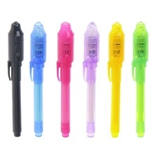 6 unids/set bolígrafo de tinta Invisible con marcador mágico de luz UV para mayor seguridad de uso (Rosa + morado + amarillo + azul + negro + verde)