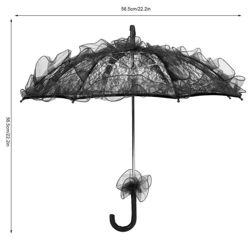 artificial flowers Wedding Bride Umbrella Unique Foldable Lace Fabric Parasol Umbrella Performance Props for Needlework