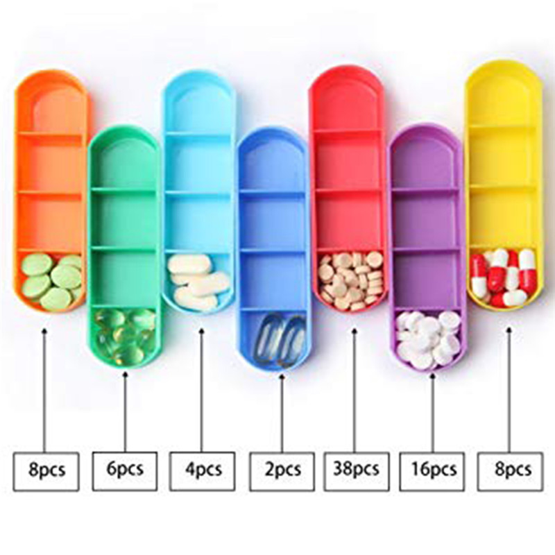 1pc 28 firkanter ugentligt 7 dage tablet pille æske holder medicin opbevaring organizer beholder etui