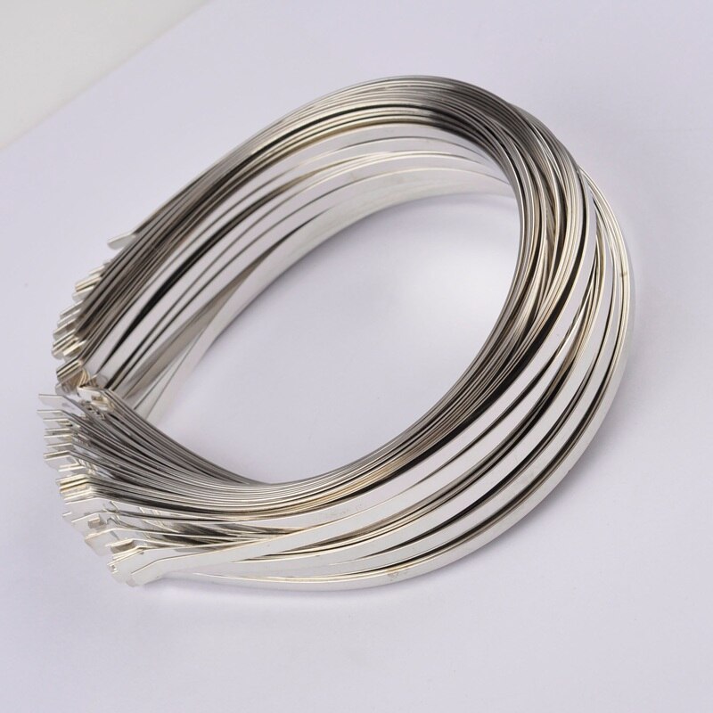 3 Mm 100 Pcs Metalen Hoofdbanden Head Band Haar Sieraden Maken Accessoires Rhodium/Zwart/Kc Goud/Goud plated: Rhodium Plated