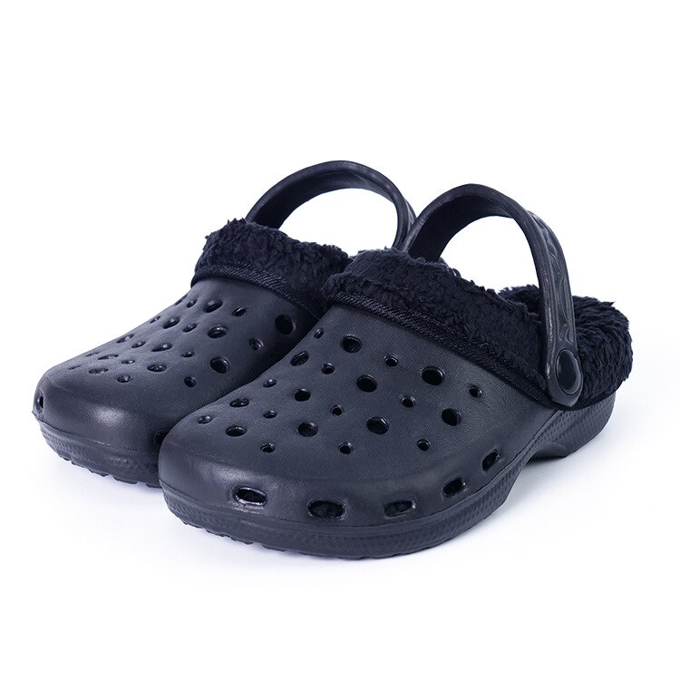 Pantoufles originales enfants Croc sabot chaussures hiver décontracté classique garçons fille enfants Fuzz doublé baskets hiver fourrure jardin sandales