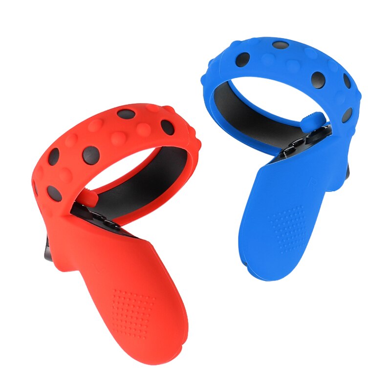 Protection Cover For Oculus Quest 2 VR Controller Handle Grip Case Silicone Full Protective Sleeve: red blue