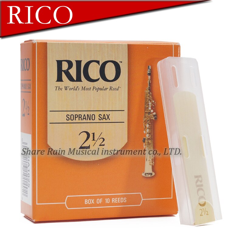 Soprano Sax Reed Rico The United States RICO orange box Bb soprano sax r... – Grandado