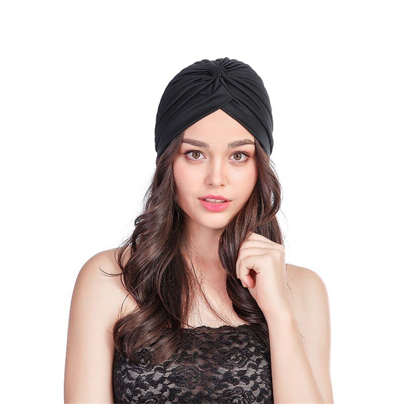 retro ensfarget tonet lue dame yoga sport hårbånd hijab varmt sjal dame foulard femme pannebånd hår bufanda mujer sjal