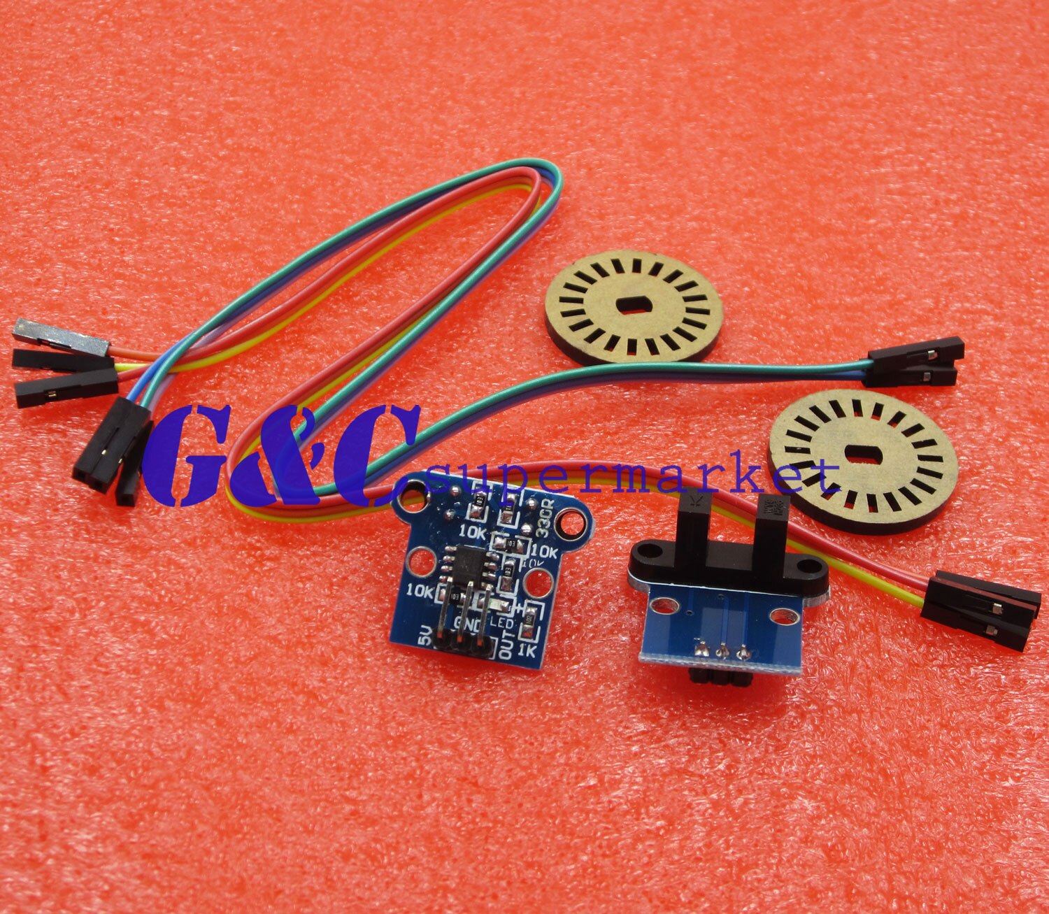 HC-020K Doppel Geschwindigkeit Messung Sensor Modul + Photoelektrische Encoder Bausatz