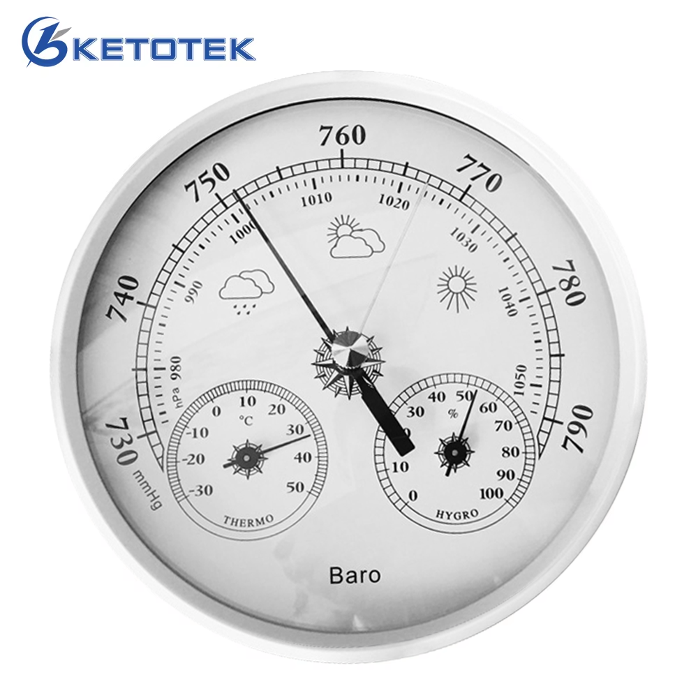 Analog Wall Barometer Thermometer Hygrometer Temperature Humidity Monitor Air Atmospheric Pressure Meter for Home use