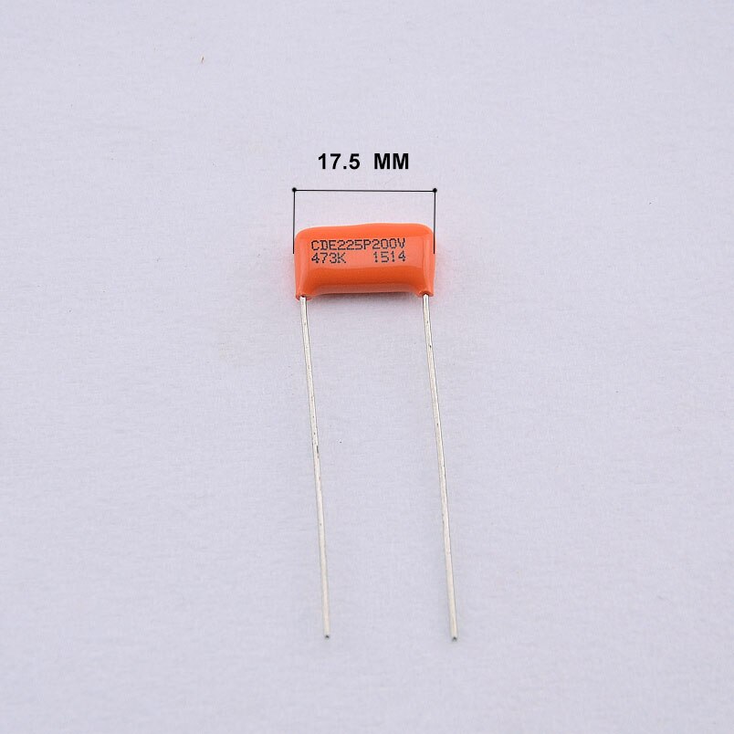 【Made in USA】 1 Piece Orange Tone Cap (Capacitor) CDE225P 473K 0.047UF 200V para guitarra eléctrica