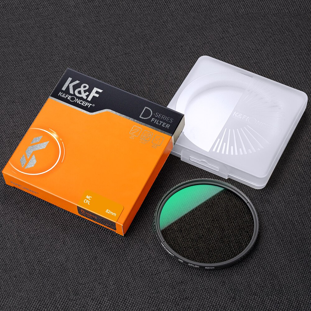 K&f concept 67/77/82mm circulair polarisatiefilter met 24 meerlaagse groene coatings, hd krasbestendig, ultradun cpl-filter.: 52mm
