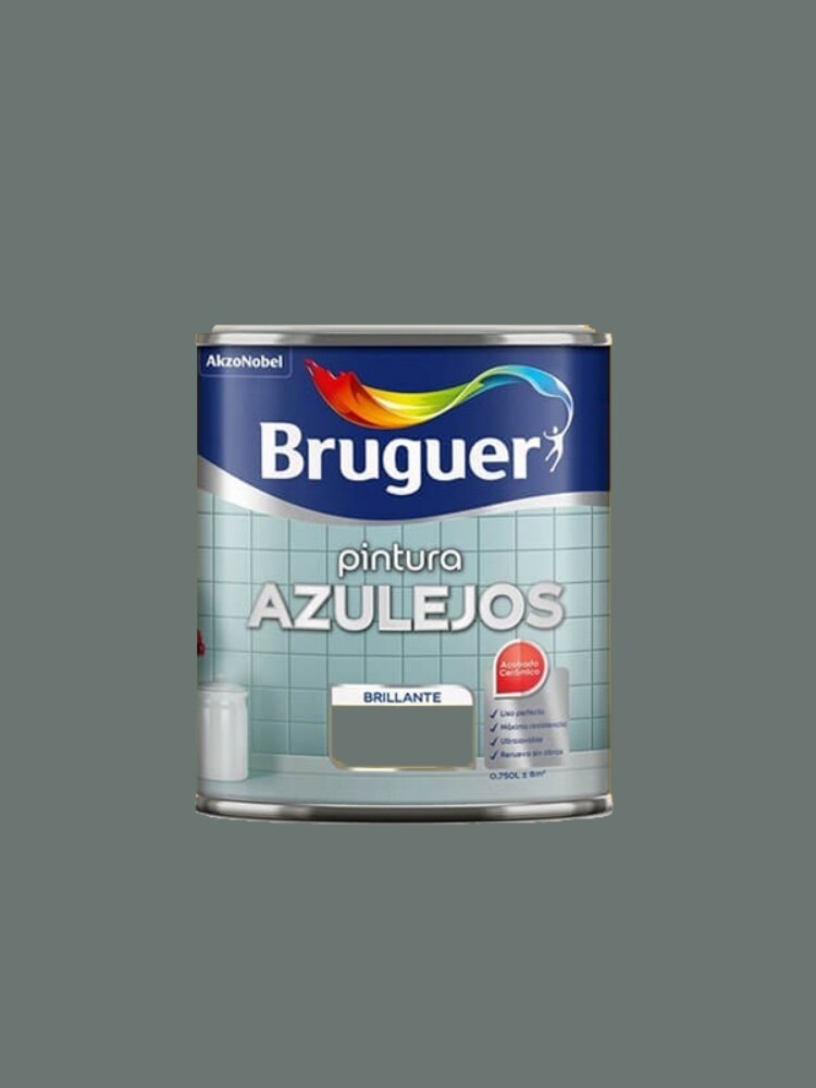 Bruguer, Pintura para Azulejos, Esmalte azulejos, Color Gris Cemento, Capacidad 750 ml, Varios Colores