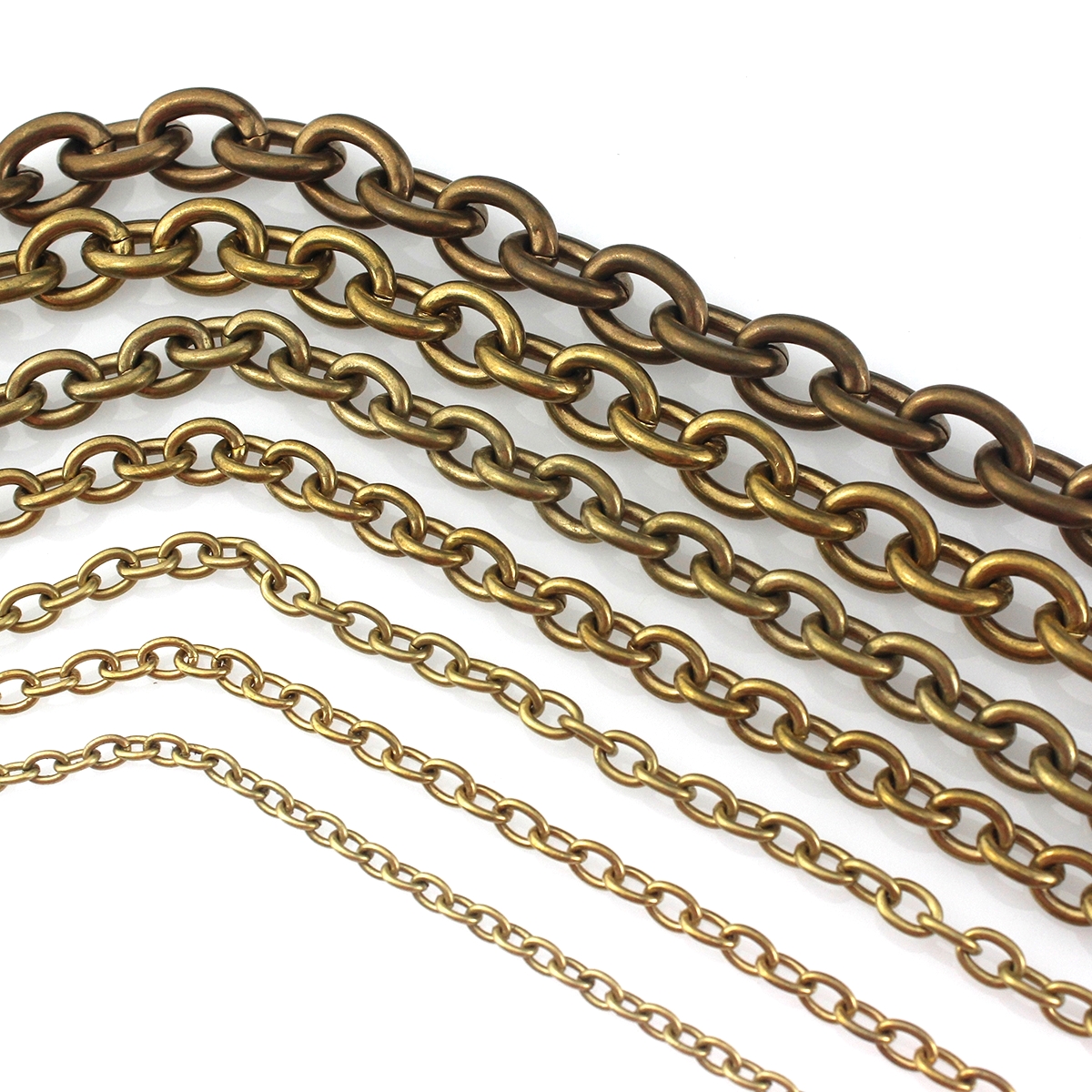 1 meter massiv messing o ringposer kæde link halskæde hvede kæde ikke-polerede poser stropper dele diy tilbehør 7 størrelser