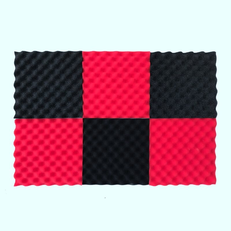 6 Pcs - Acoustic Foam Sound Proof Foam Panels Noise Dampening Foam Studio Music Equipment 1.2 inch x 12 inch x 12 inch: Default Title