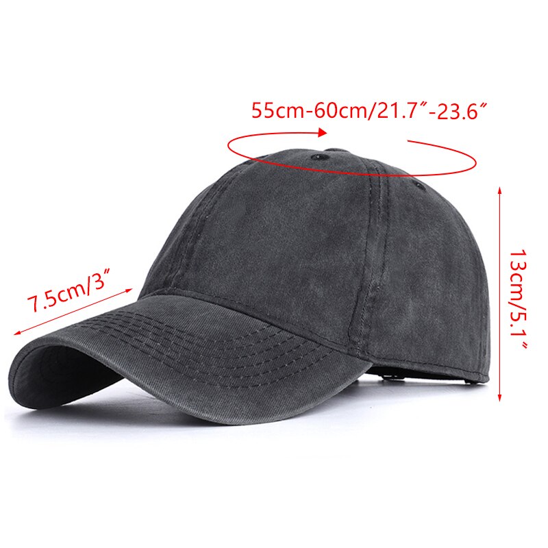 Solid Color Baseball Cap Summer Outdoor Washed Cotton Caps Retro Distressed Hat Adjustable Men&#39;s Baseball Cap Unisex Casual Hats: E