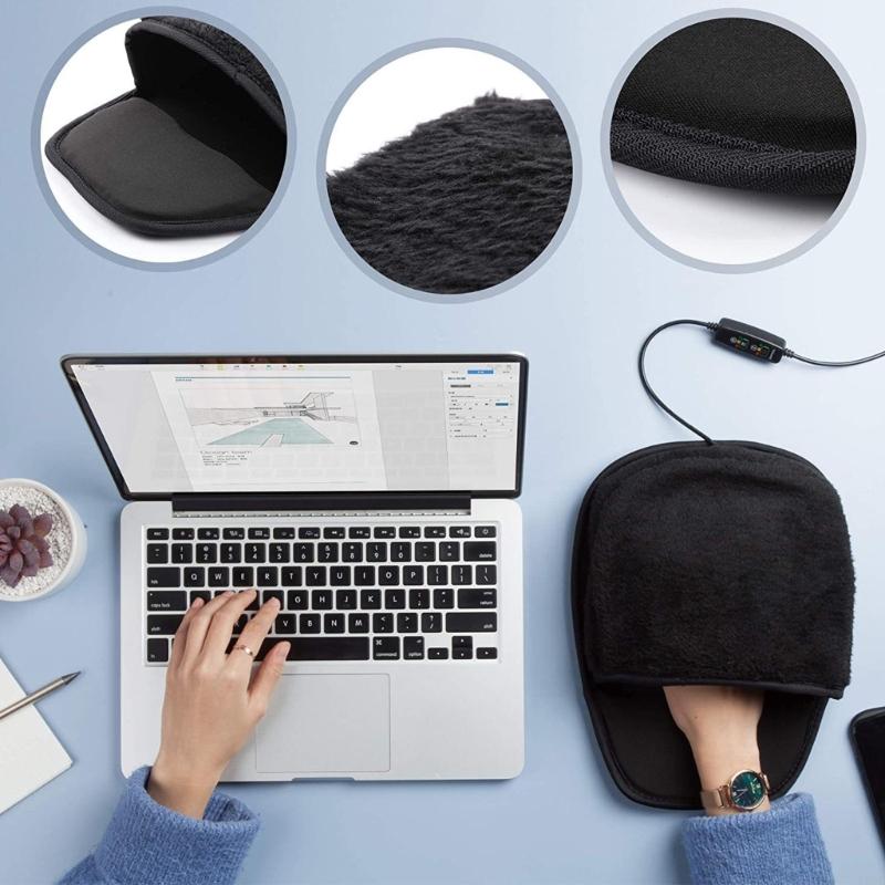 Heated Mouse Pad - 3 Heating Modes - USB Powered - Fabric - for Computer Gaming