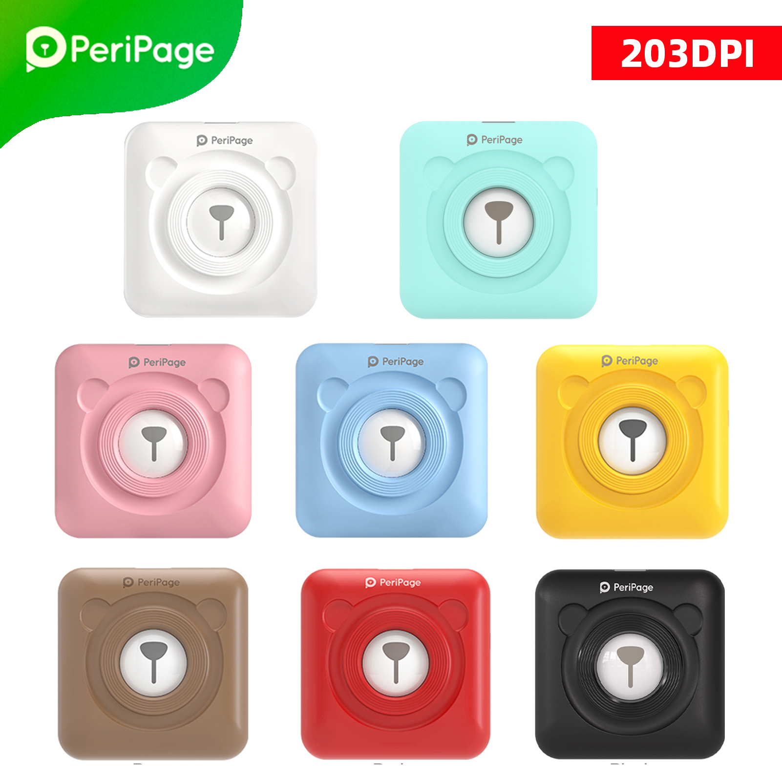 Stampante termica portatile Peripage A6 mini stampante termica tascabile per foto in carta da 203DPI stampante Bluetooth senza fili da 58mm