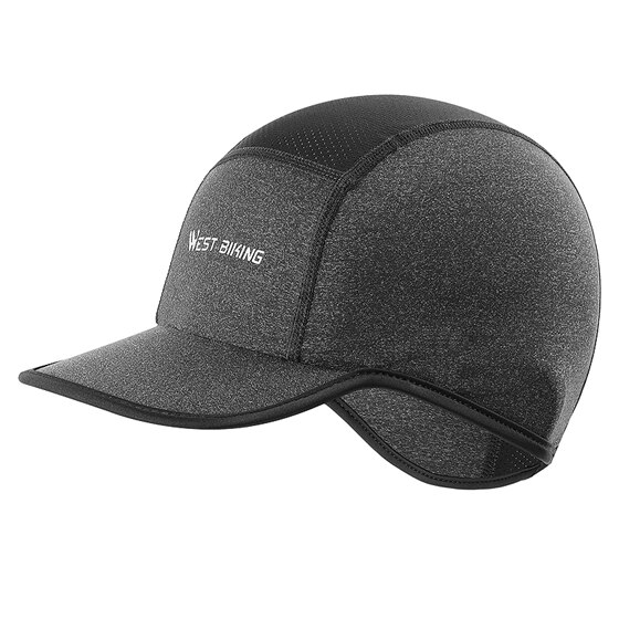 WEST BIKING-gorro de ciclismo transpirable para verano, para correr, para ciclismo de montaña o carretera, Bandana UV, sombreros para andar en bicicleta: brim cap gray