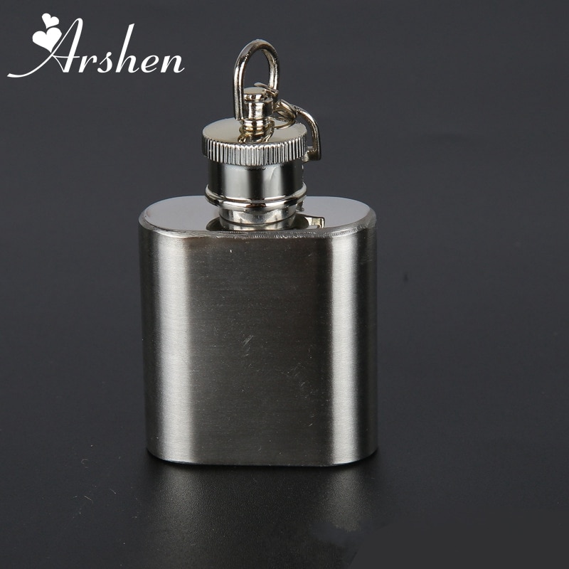 Arshen 28 ml Draagbare Rvs Mini Heupfles Whisky Liquor Flagon Party Wedding Bar Drink Knop Fles Alcohol Drinkware