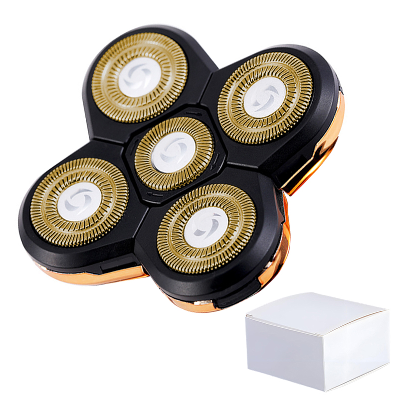 Replaceable Electric Shaver Head And Nose Trimmer Hair Clipper Head Spare 3D 4D 5D 6D 7D 8D 9D Floating Cutter Razor Beard Head: Brown