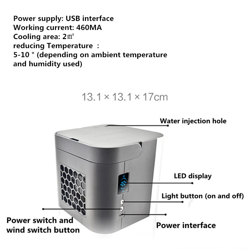 Neue USB Mini Lüfter tragbare klimaanlage für Autos Büro tisch Wasser Klimaanlage Ventilator