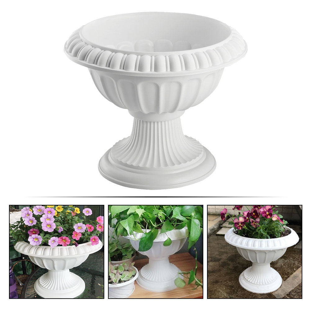Tuin Plastic Urn Plantenbakken Bloempot Klassieke Traditionele Urn Plantenbak Bloemenvaas Binnen Buiten Plant Tuin Pijler