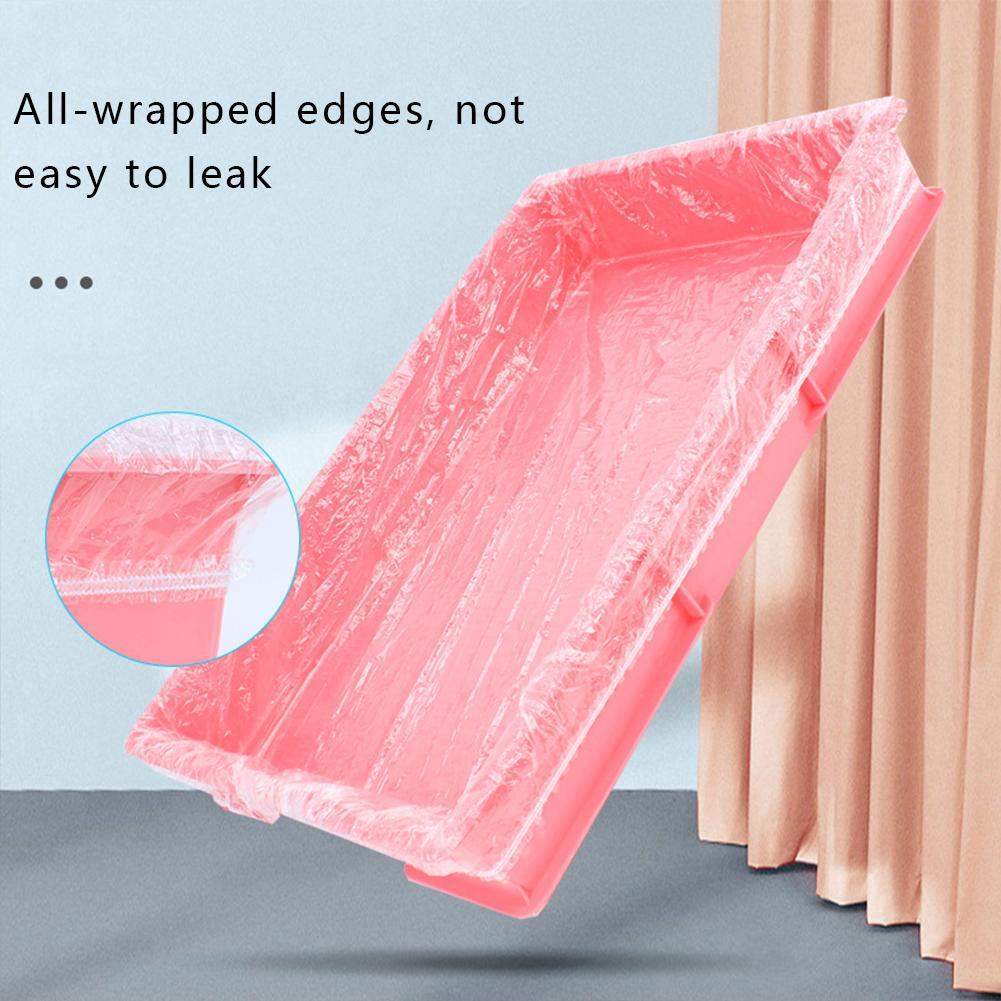 Universele Konijn Cavia Kooi Chassis Film Wegwerp Eenvoudig Verwijderen Plastic Cover Tas Voor Huisdier Kattenbak Kattenbakvulling Accessoires