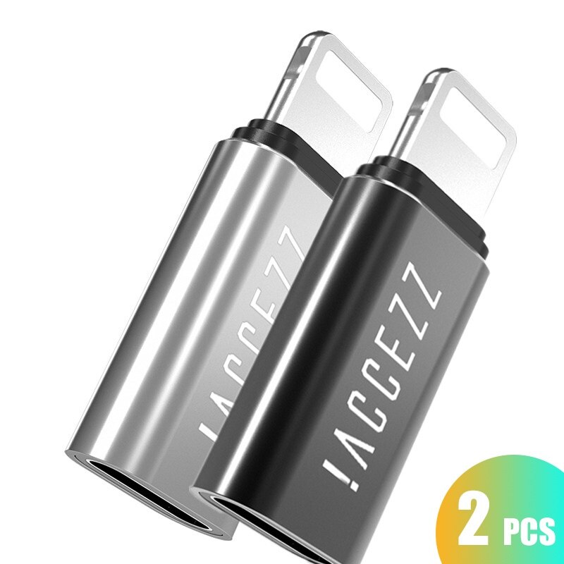 ! ACCEZZ USB OTG Adapter Typ-C Mini Weibliche Zu beleuchtung Männlichen Für Apple Adapter Für iphone X XS XR 8 7 Plus Sync Ladegerät Konverter: 1pc Pink