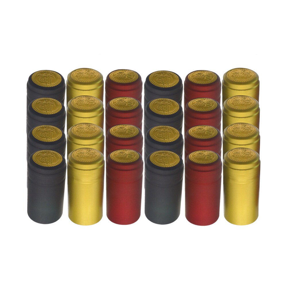 Capsules thermorétractables pour bouteilles de vin, 100 pièces, sceau de Bar, bouchon thermorétractable, Film thermorétractable pour bouteille à bouche droite