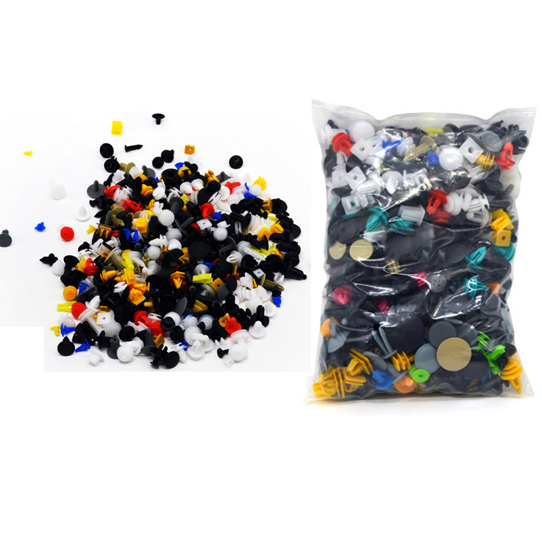 Dewtreetali Mixed Auto Fastener Car Bumper Clip Universal 100/200/500/1000pcs Retainer Rivet Door Panel Fender Liner Car Styling