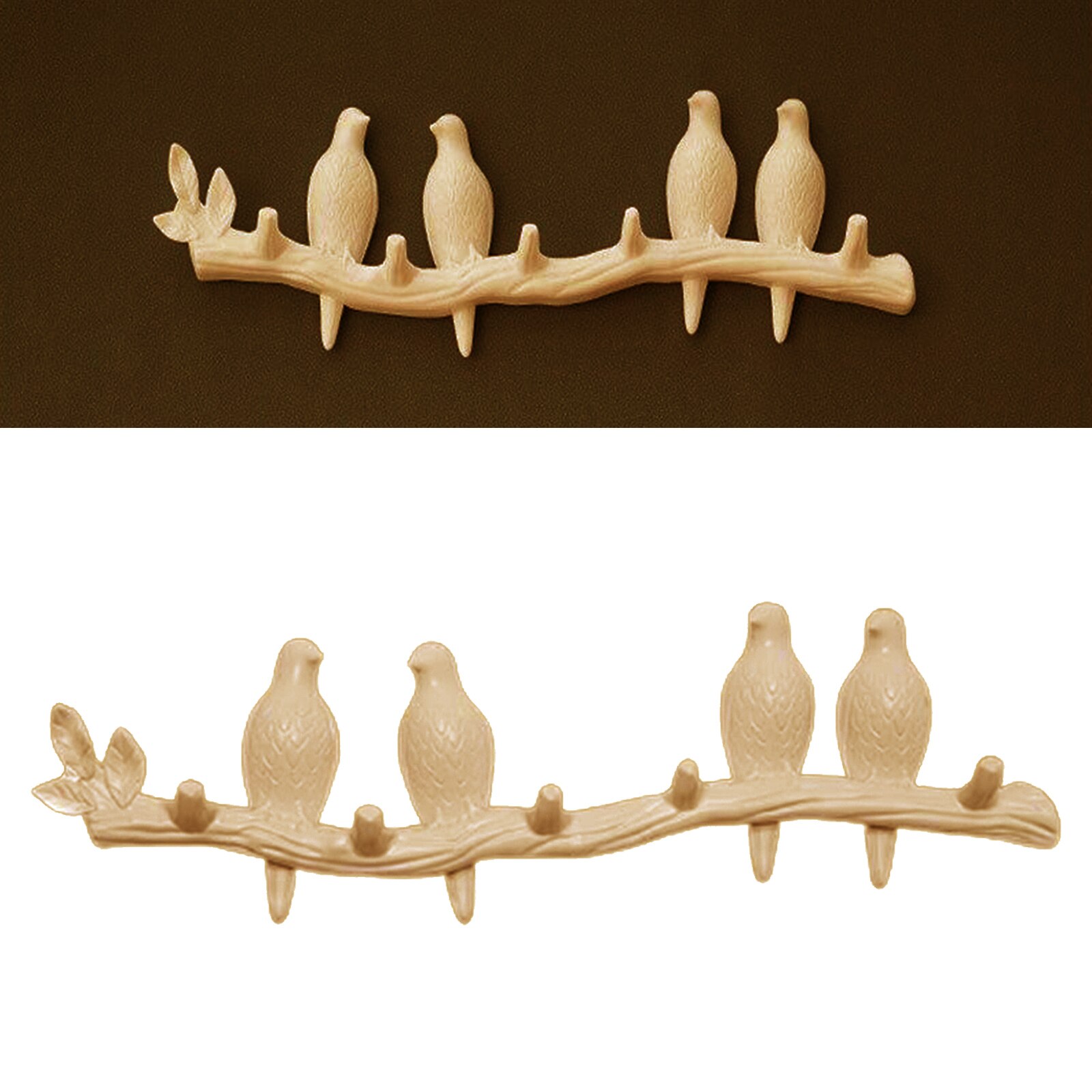 Creatieve Vogels Muur Gemonteerde Art Hanger Cap Holder Opslag Home Decor Parel 3 Vogel: pearl 4 bird