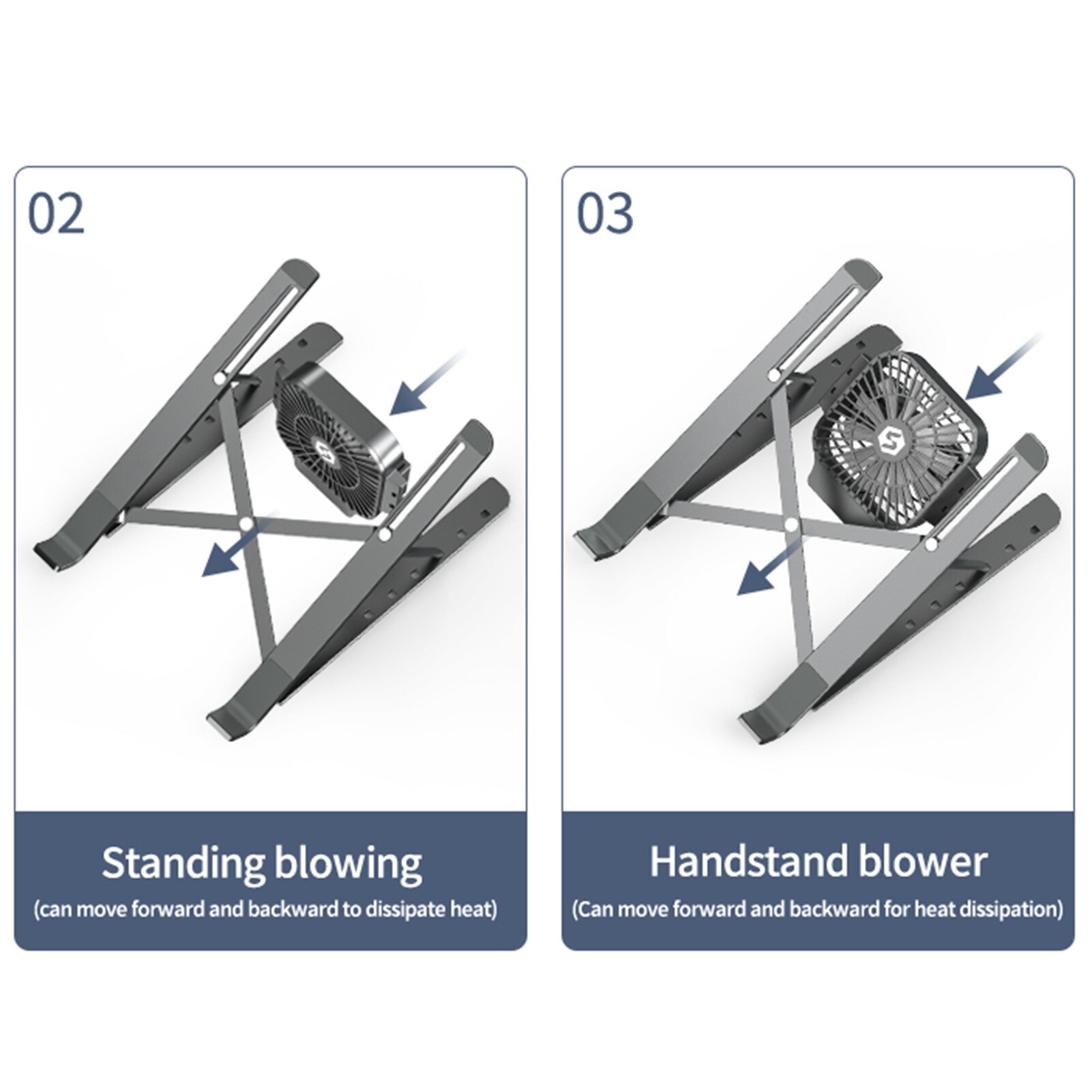 Foldable Desktop Laptop tablet Stand With Cooling Fan Heat Dissipation For HP DELL MacBook Air Pro Stand Notebook Holder Cooler