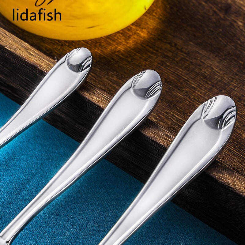 Lidafish-vajilla nórdica de acero inoxidable, cuchillo, tenedor, cuchara, mesa de cocina, accesorios de cocina, 1 Uds.