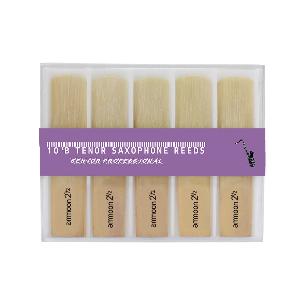 ammoon 10pcs 2.5 2-1/2 for bB Tenor Saxophone Sax Bamboo Reeds Accessory Part