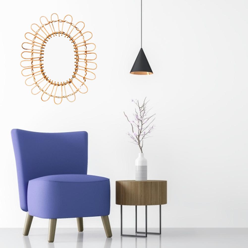 Hängande vägg spegel macrame frans rund spegel inredning för lägenhet vardagsrum sovrum barnkammare innovativ konstdekoration