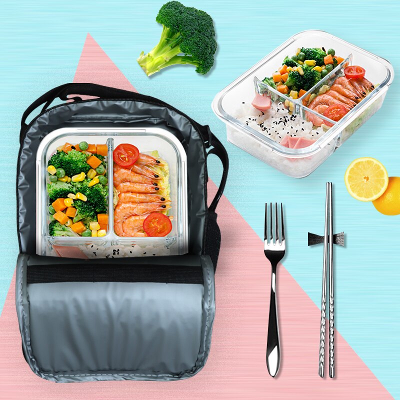 Bolsa de almuerzo estampada con de unicornio y poni para niños y mujeres, fiambrera aislante para Picnic, bolso cruzado, suministros escolares