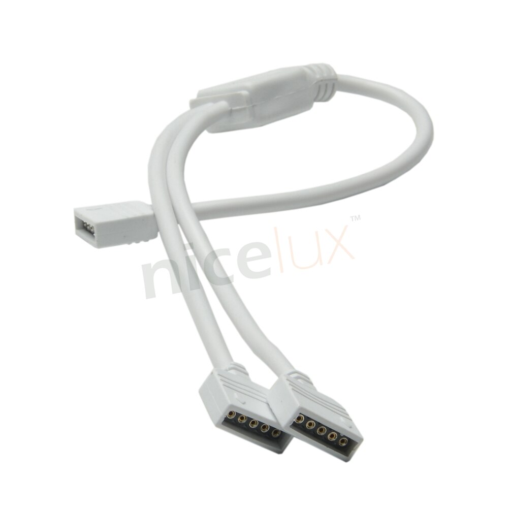 RGBW 5 Pin Wire Connector 1 to 2 1 to 3 1 to 4 Female to Female Splitter Connector Extension Cable for 5050 LED Strip Light